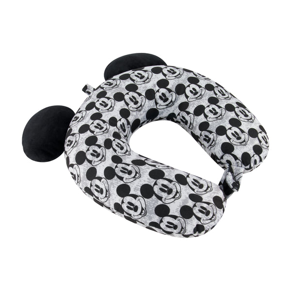 Ful Disney Mickey Mouse Black / Grey 3D Ears Travel Pillow
