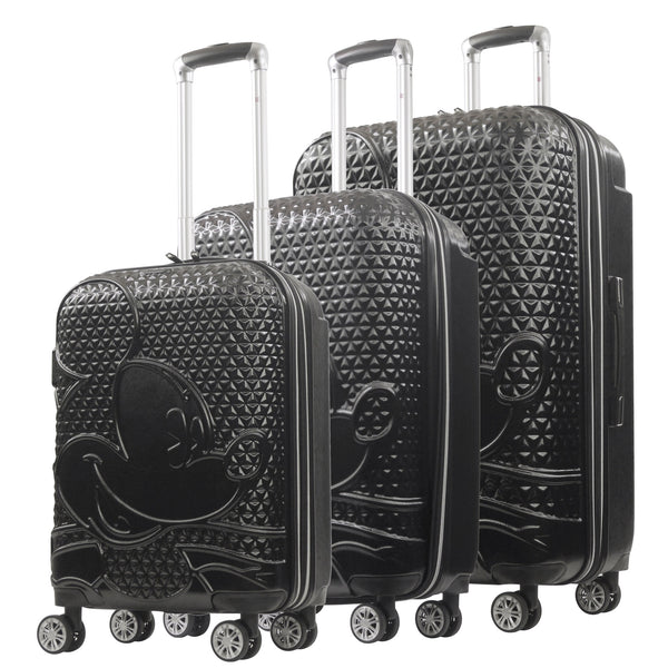 Ful Disney Mickey Mouse Rolling Suitcases 3 Piece Set Black