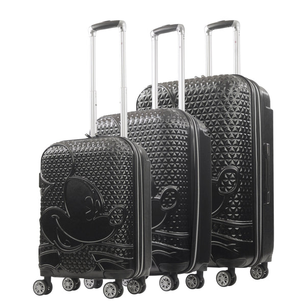 ful Disney Mickey Mouse Rolling Suitcases 3 Piece Set Black
