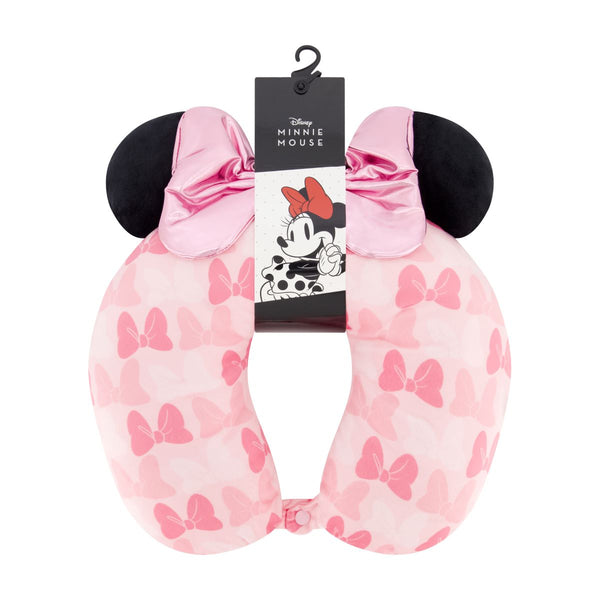 Ful Disney Minnie Mouse Blush Bows 3D Ears And Bow Travel Pillow