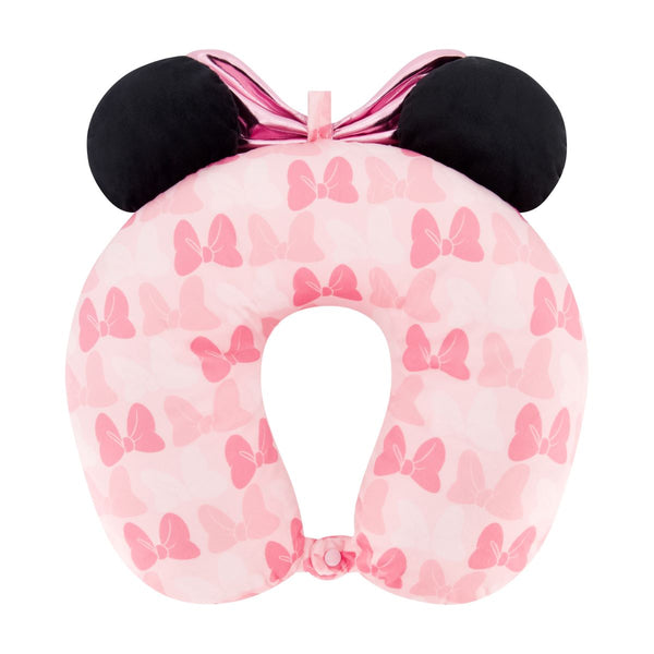 Ful Disney Minnie Mouse Blush Bows 3D Ears And Bow Travel Pillow
