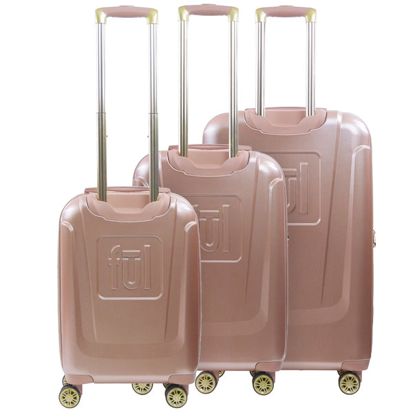 Ful Disney Minnie Mouse Rolling Luggage 3 Piece Set Rose Gold