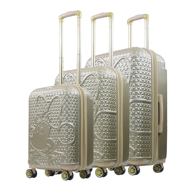 ful Disney Minnie Mouse Rolling Luggage 3 Piece Set Taupe