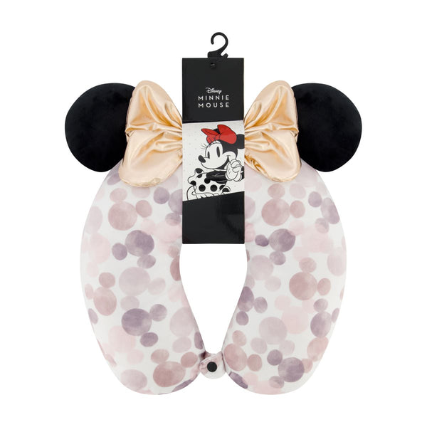 Ful Disney Minnie Mouse Water Print 3D Ears & Bow Travel Pillow