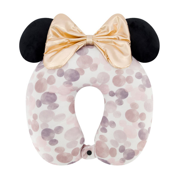 ful Disney Minnie Mouse Water Print 3D Ears & Bow Travel Pillow