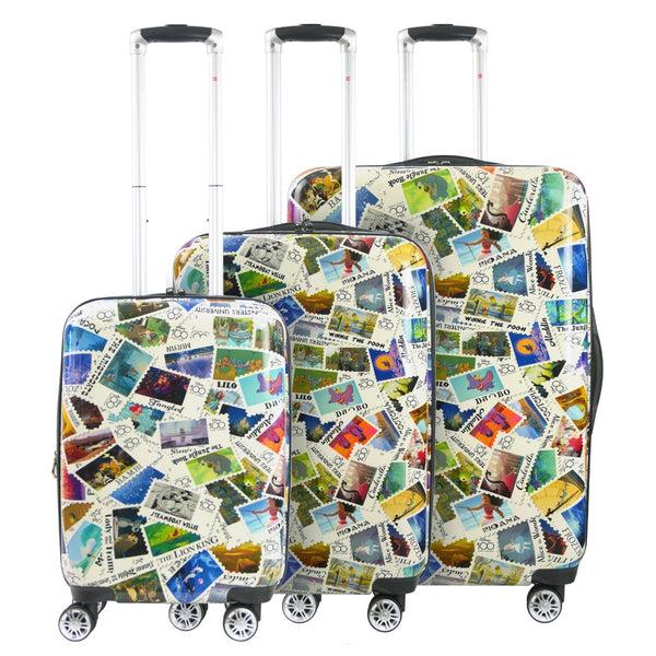 Ful Disney Stamps 3pc Hard-sided Spinner Luggage Set