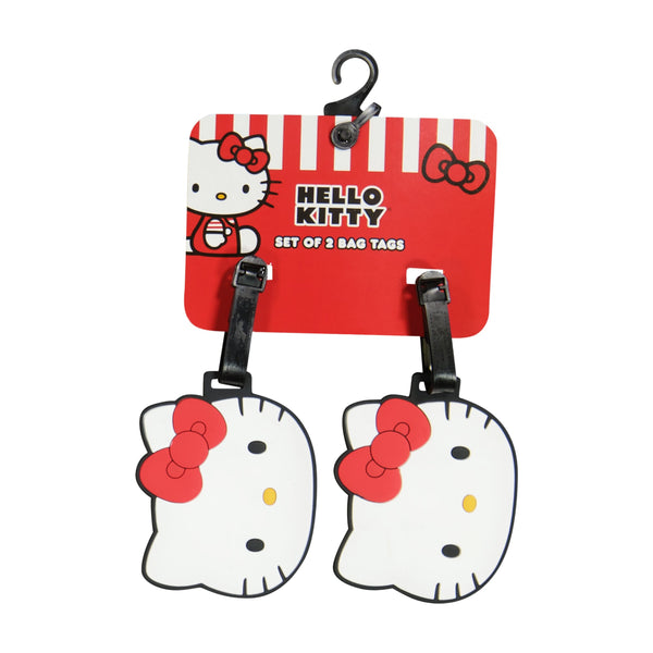 Ful Hello Kitty Head 2-Piece White Luggage Tag Set