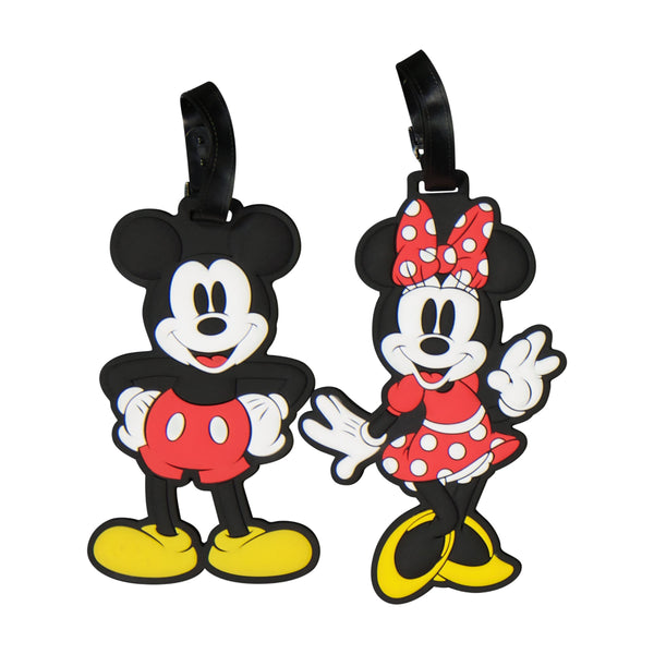 ful Mickey & Minnie Mouse Disney Luggage Tags Set