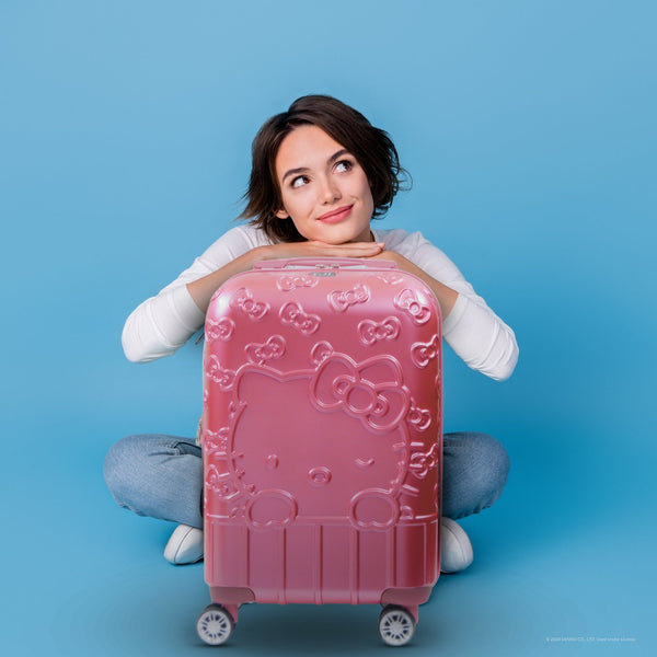 Ful Hello Kitty Portrait & Bows 22.5" Carry-on Luggage Spinner Suitcase