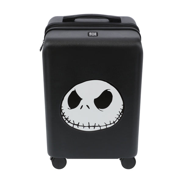 Ful Jack Skellington Face 22.5" Black Carry-On Suitcase Luggage