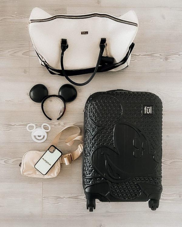 Ful Mickey Mouse Rolling Luggage FŪL Disney Luggage 22.5" Black