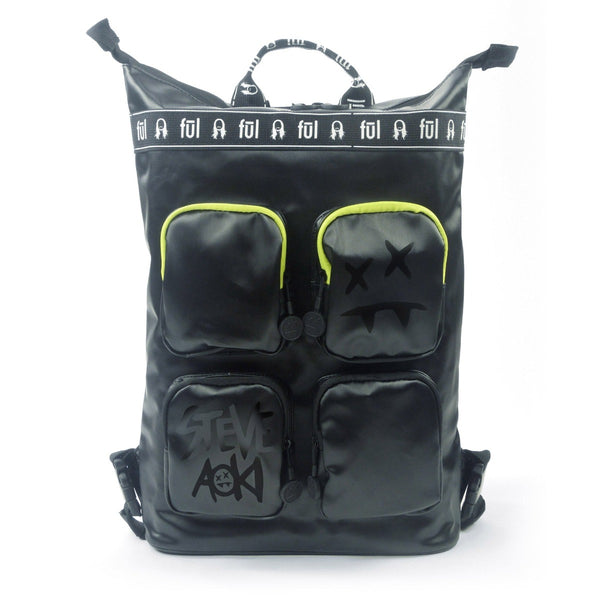 Ful Steve Aoki FŪL Fang Black Convertible Tote Backpack