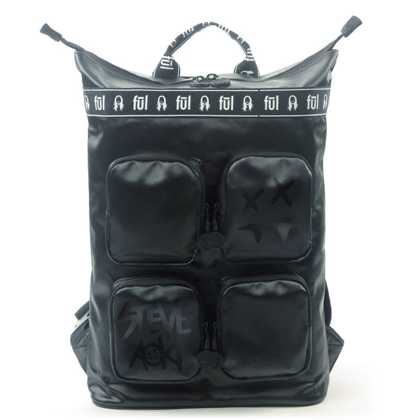 ful Steve Aoki FŪL Fang Black Convertible Tote Backpack