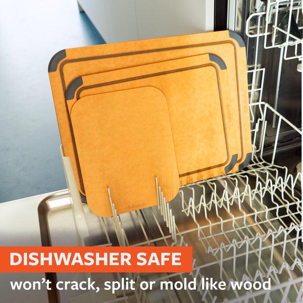 Full Circle Chop Shop 4-Piece Cutting Board Set With Stand