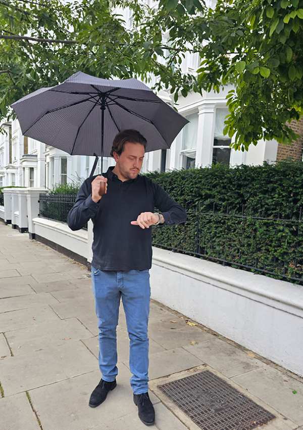 Fulton Umbrellas Span Class="mob-item-title">Chelsea 2 - City Stripe Grey