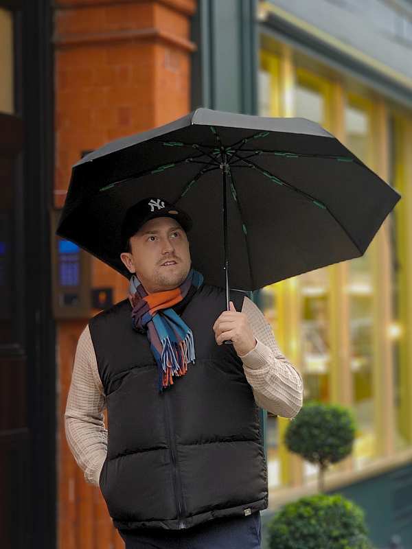 Fulton Umbrellas Span Class="mob-item-title">Hurricane 1 - Black