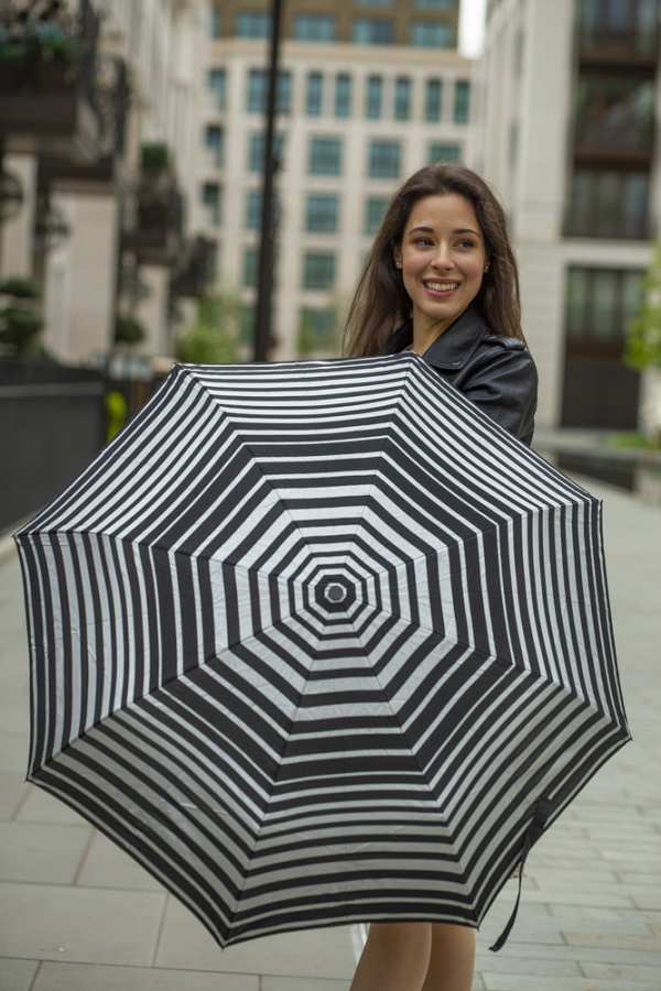 Fulton Umbrellas Span Class="mob-item-title">Minilite 2 - Silver Stripes
