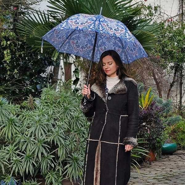 Fulton Umbrellas Span Class="mob-item-title">Morris & Co. Kensington 2 UV - Bluebell