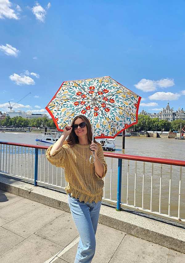 Fulton Umbrellas Span Class="mob-item-title">Morris & Co. Minilite 2 UV - Madder Fruit