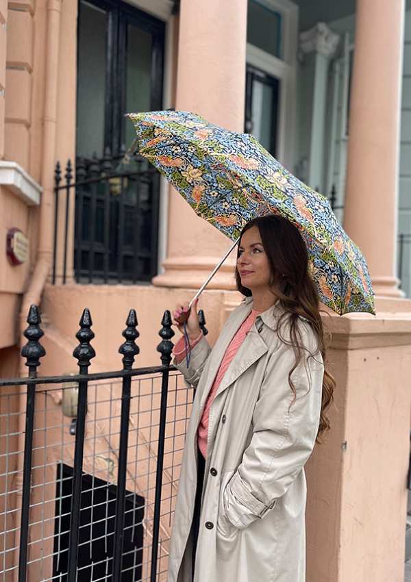 Fulton Umbrellas Span Class="mob-item-title">Morris & Co. Minilite UV 2 - Strawberry Thief