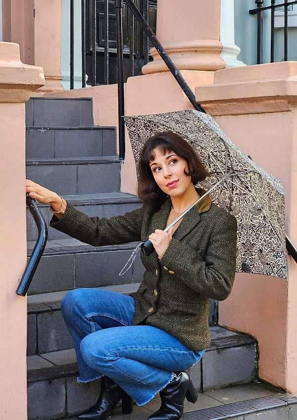 Fulton Umbrellas Span Class="mob-item-title">Morris & Co. Tiny UV - Strawberry Thief Pure