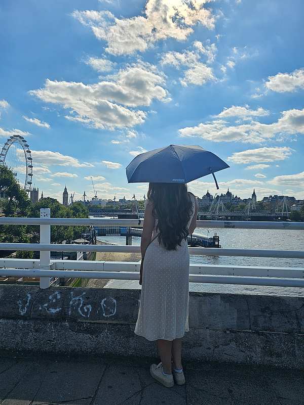 Fulton Umbrellas Span Class="mob-item-title">Parasoleil 2 UV - Blue Chambray
