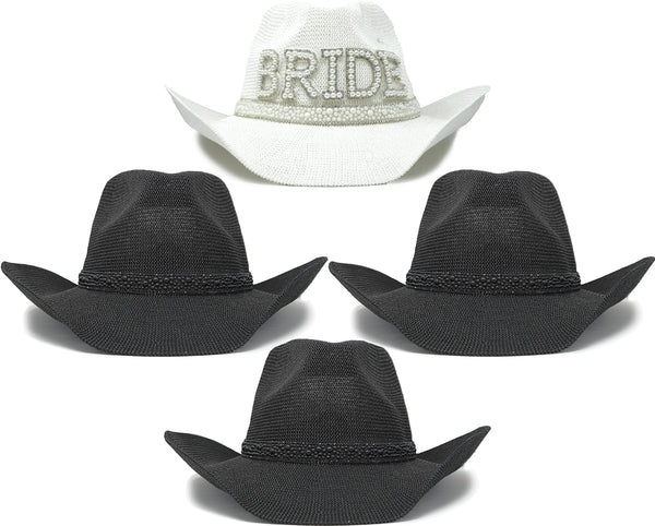 Funky Junque Bachelorette Straw Cowboy Hat By Funky Junque