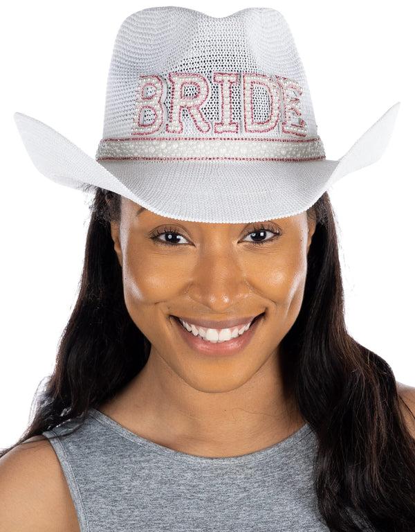 funky junque Bachelorette Straw Cowboy Hat by Funky Junque