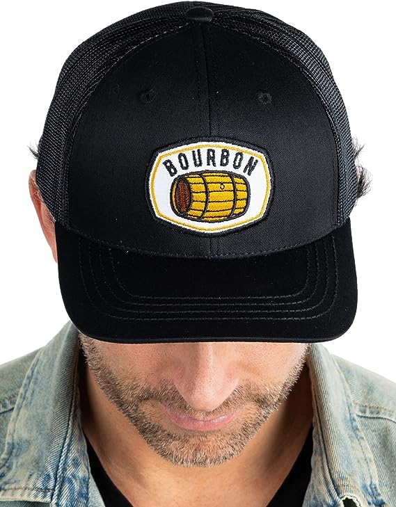 Funky Junque Bourbon & Whiskey Mesh Trucker Hat By Funky Junque