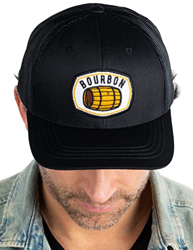 funky junque Bourbon & Whiskey Mesh Trucker Hat by Funky Junque