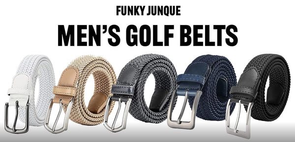 Funky Junque Braided Elastic Stretch Golf Belt By Funky Junque