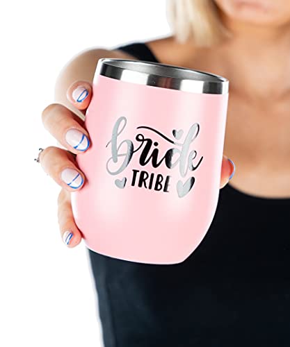 Funky Junque Bridal Stainless Steel 12 Oz. Wine Tumblers By Funky Junque