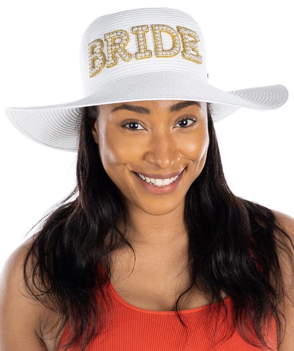 Funky Junque Bridal Wide Brim Floppy Sun Hat By Funky Junque