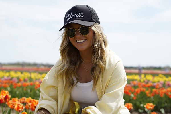 Funky Junque Bride - Rhinestone Embellished Trucker Hats By Funky Junque