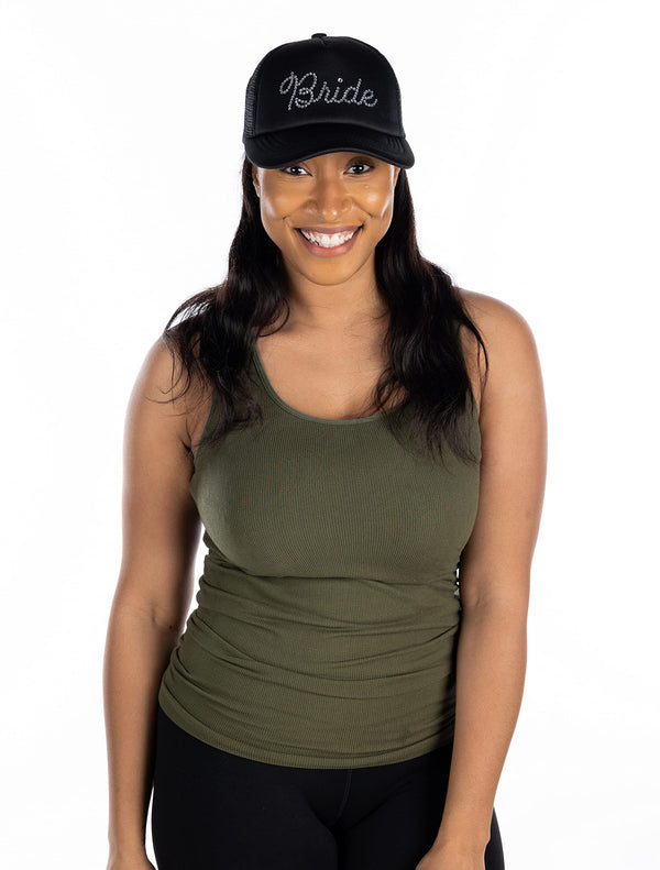 Funky Junque Bride - Rhinestone Embellished Trucker Hats By Funky Junque