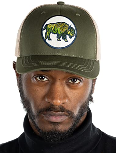 Funky Junque Buffalo Geometric Mesh Trucker Hat By Funky Junque