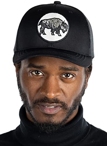 funky junque Buffalo Geometric Mesh Trucker Hat by Funky Junque