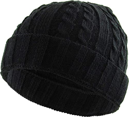 funky junque Cable Knit Stretch Beanie by Funky Junque