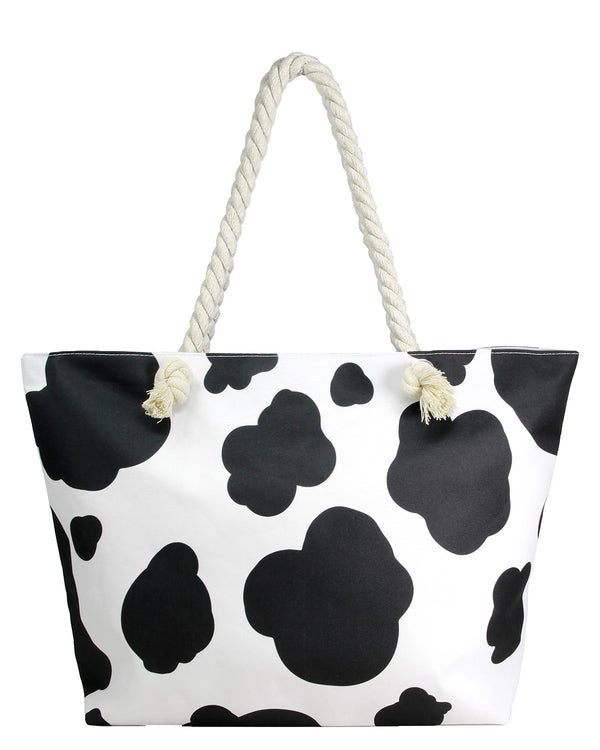 funky junque Cattle Print Beach Tote by Funky Junque