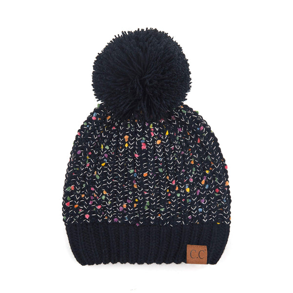 funky junque Chenille Confetti Knit Pom Beanie by Funky Junque