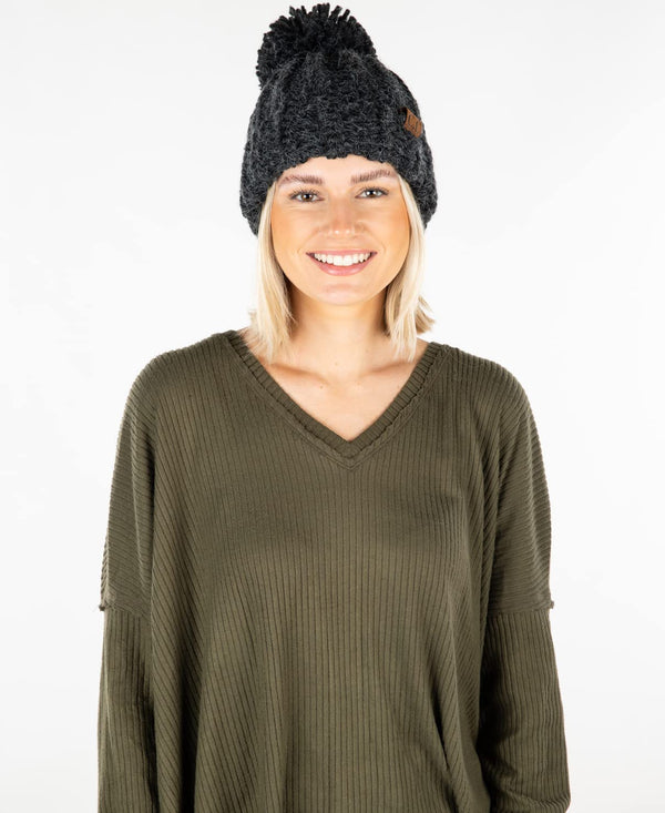Funky Junque Chunky Knit Jumbo Yarn Pom Beanie By Funky Junque