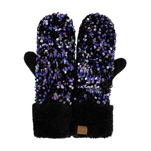 Funky Junque Chunky Sequin Lined Mittens By Funky Junque