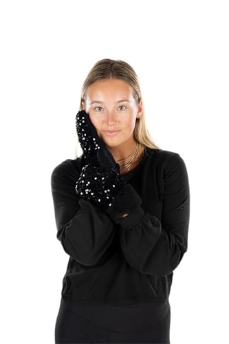 funky junque Chunky Sequin Lined Mittens by Funky Junque