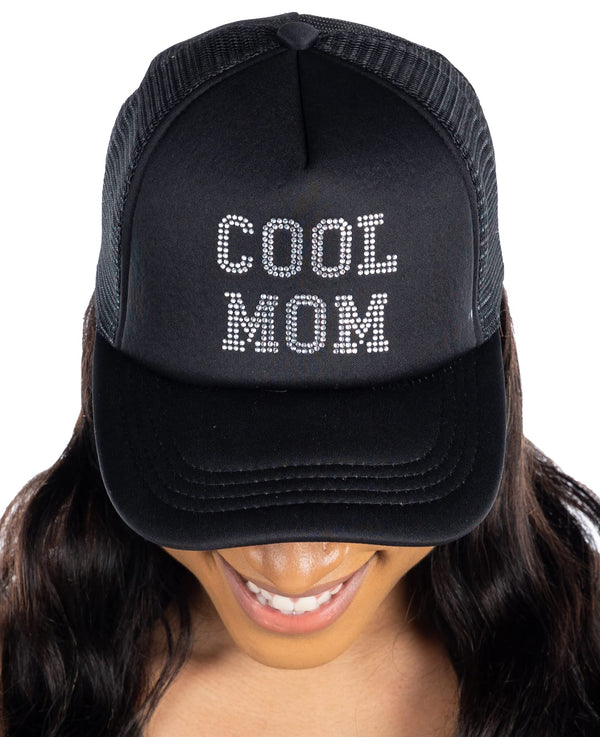 funky junque Cool Mom - Rhinestone Embellished Trucker Hats by Funky Junque