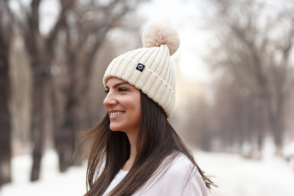 Funky Junque Detachable Faux Fur Pom Beanie By Funky Junque