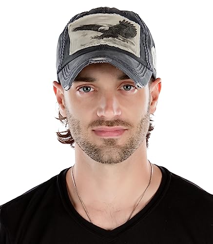 Funky Junque Eagle Distressed Baseball Cap By Funky Junque
