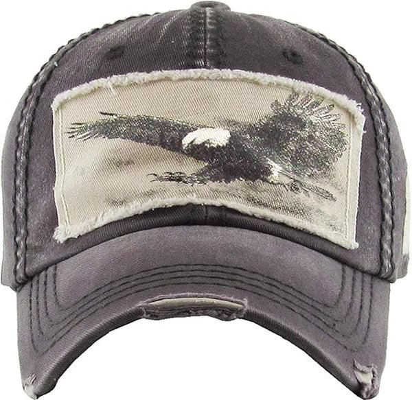 Funky Junque Eagle Distressed Baseball Cap By Funky Junque