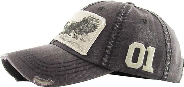 Funky Junque Eagle Distressed Baseball Cap By Funky Junque