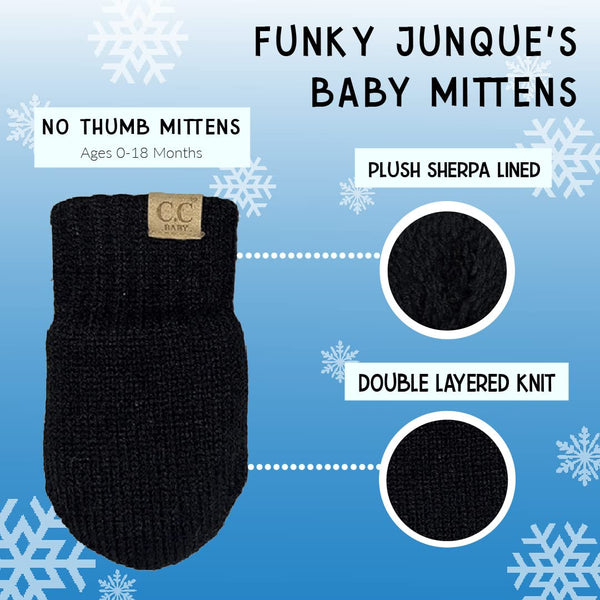 Funky Junque Fleece Lined Baby Mittens By Funky Junque