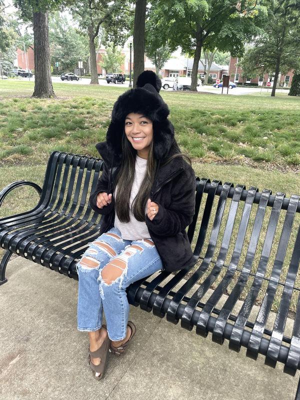 Funky Junque Fluffy Knit Trapper Hat By Funky Junque